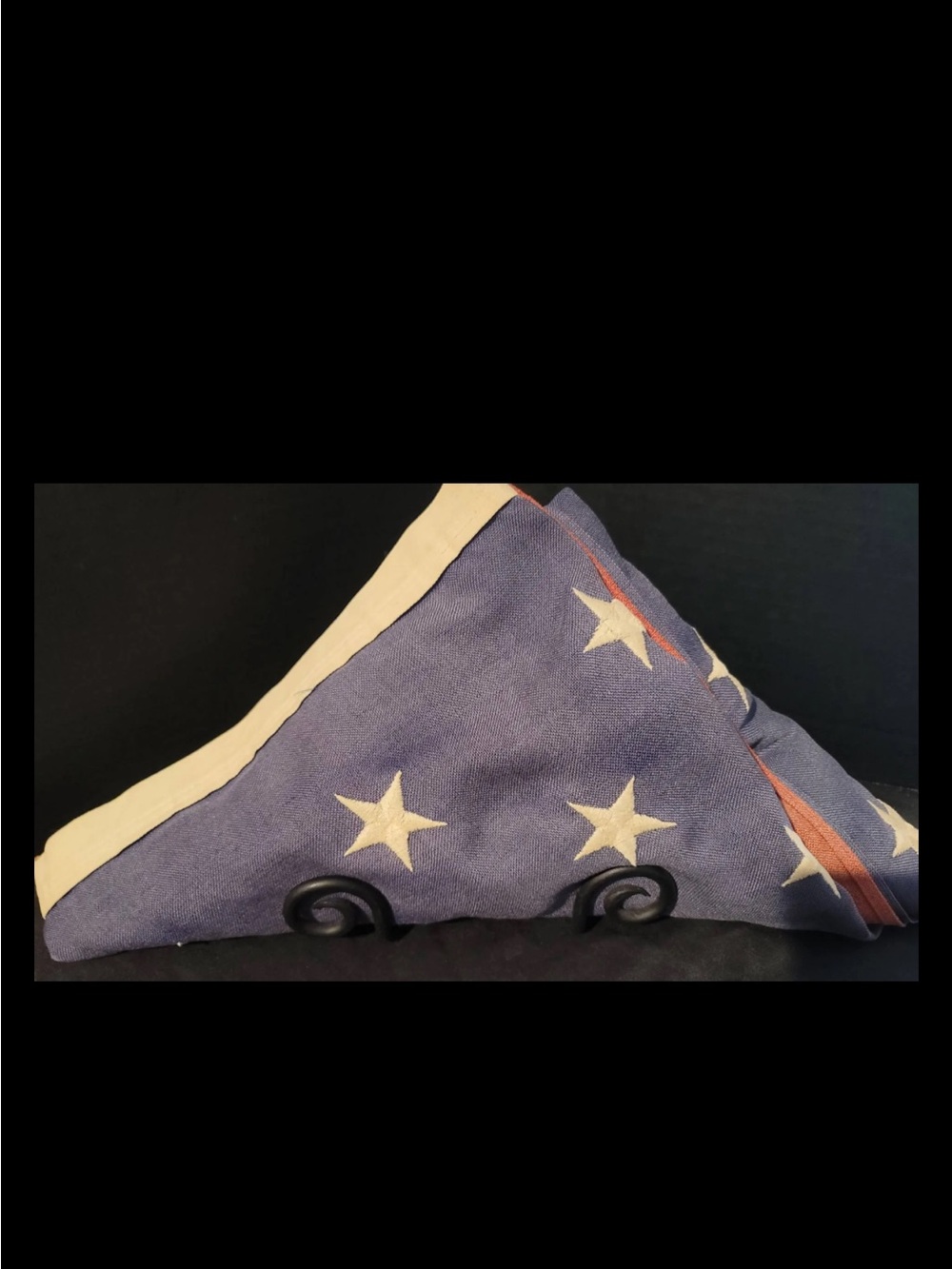 Vintage 50 Star American Flag. For Family of Fallen Soldier. Flown and Tattered